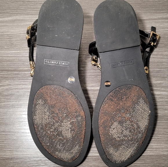 Vince Camuto itelli crocodile leather patent t strap thong sandals womens shoe 8 - Picture 4 of 10